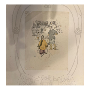 Antique 1900 H.S. Crocker Chinatown San Francisco Calendar Print Michaan's Prov