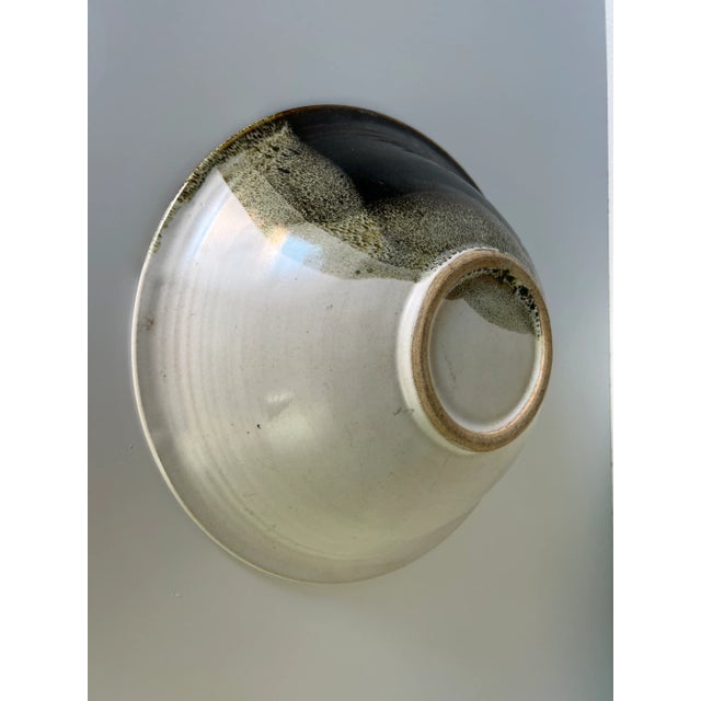 Vintage Hand Painted Abstract Design Pottery Bowl For Sale - Image 10 of 12