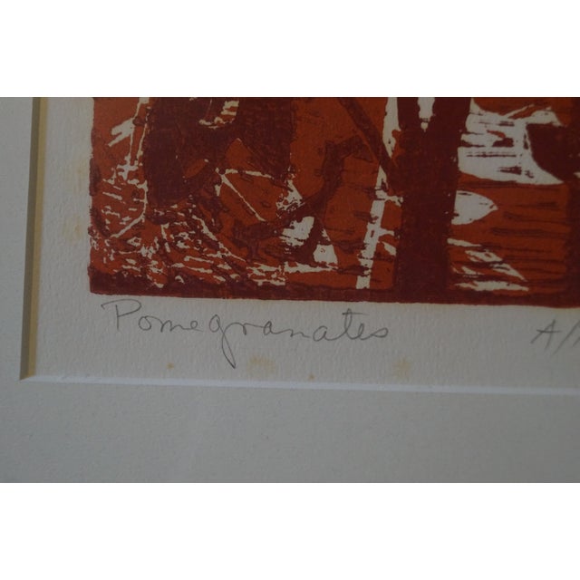 Late 20th Century Signed & Numbered Artist Proof Serigraph- Pomegranates For Sale - Image 9 of 12