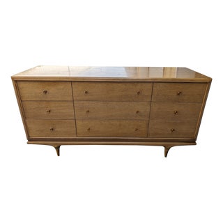1950s Vintage Kent Coffey Continental Long Lowboy Dresser in Mid Century Modern Design For Sale