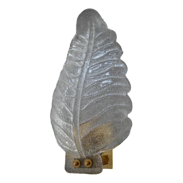 Murano Art Glass Graniglia Transparent and Brass Wall Light and Sconces, 2000 For Sale