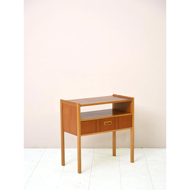 Bedside Table with Drawer, 1950s For Sale - Image 3 of 11