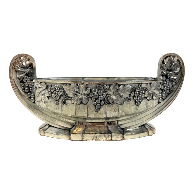Art Deco French Silver-Plated Jardiniere, 1920s For Sale