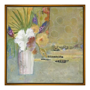 "Vase of Flowers" Original Mixed Media Painting by Jill Krasner