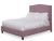 Modern Hazel Twin Bedframe, Plum Linen For Sale - Image 3 of 4