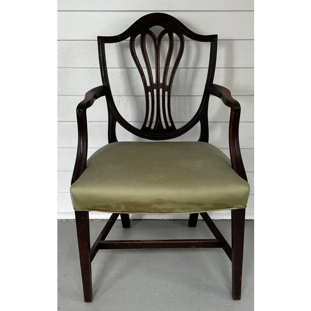 Antique Early 19th Century American Federal Ribbon Back Mahogany Arm Chair For Sale - Image 13 of 13