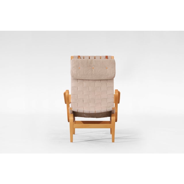Set of Vintage Pernilla Lounge Chair and Ottoman by Bruno Mathsson for Dux, 1969 For Sale - Image 3 of 8