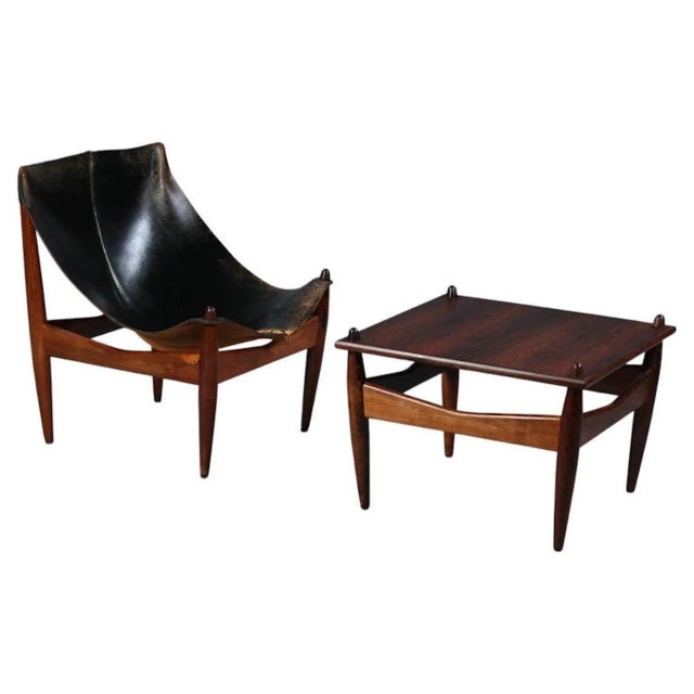 Set of Model 272 Lounge chair and Ottoman by Illum Wikkelsø for C.F. Christiansen, Sweden, 1960s For Sale - Image 15 of 15
