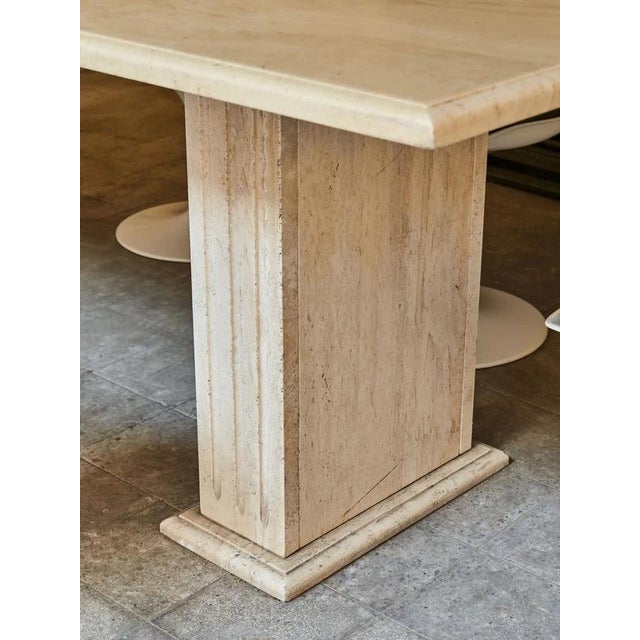 Outdoor Travertine Dining Table, 1970 For Sale - Image 3 of 10