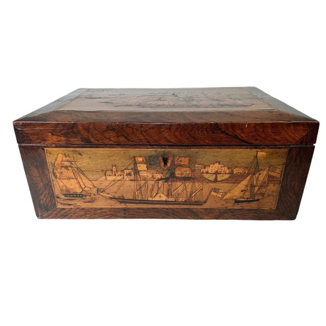 Wood 19th Century Tunbridge Trinity Box For Sale - Image 7 of 10
