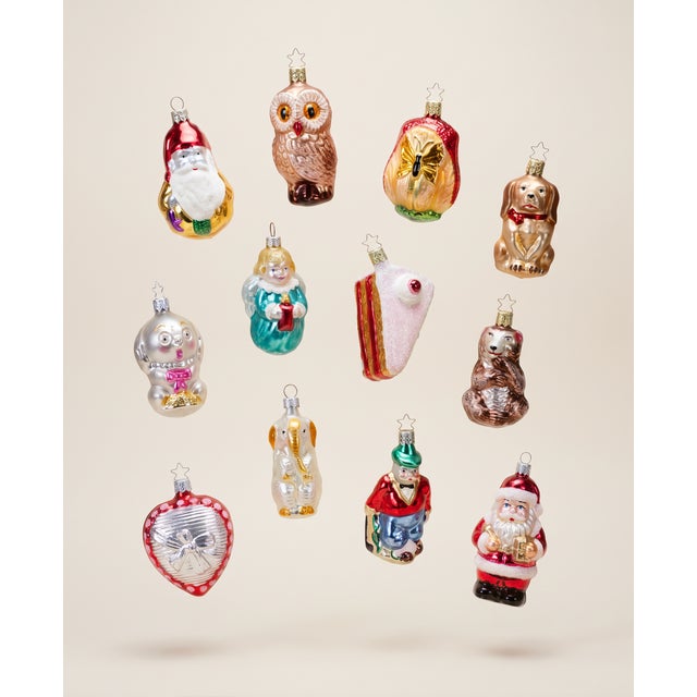 Traditional Vintage Radko + Owc Christmas Ornaments Inge Glas '80's For Sale - Image 3 of 6