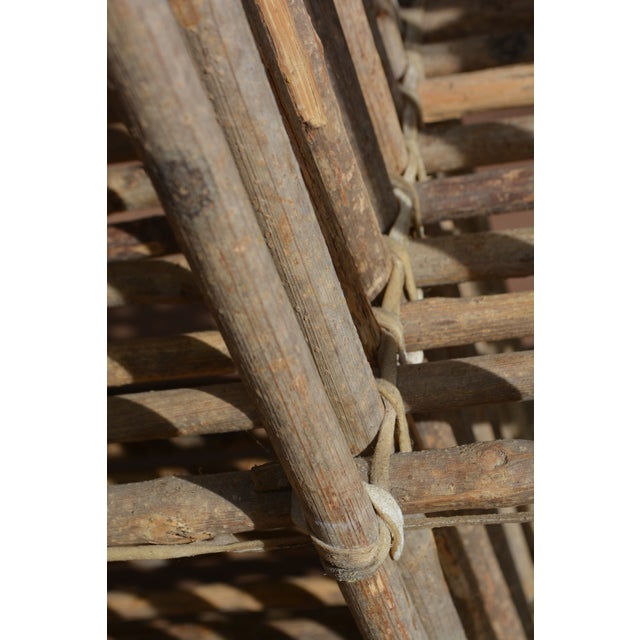 Vintage Rustic Twig Wood & Rawhide Arched Wall or Floor Shelf Shelving For Sale - Image 13 of 14