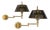 Bouillotte Wall Lights in Bronze Gilded, France, 1970s, Set of 2 For Sale