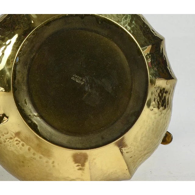 Gold Vase in Hand-Beaten Brass by B. Bellotto, Italy, 1990 For Sale - Image 8 of 9