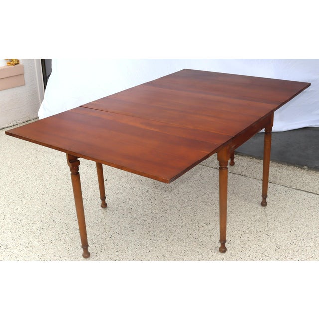 Wood 1970s Authentic Stickley Sold Wood Drop Leaf Dining Table For Sale - Image 7 of 13