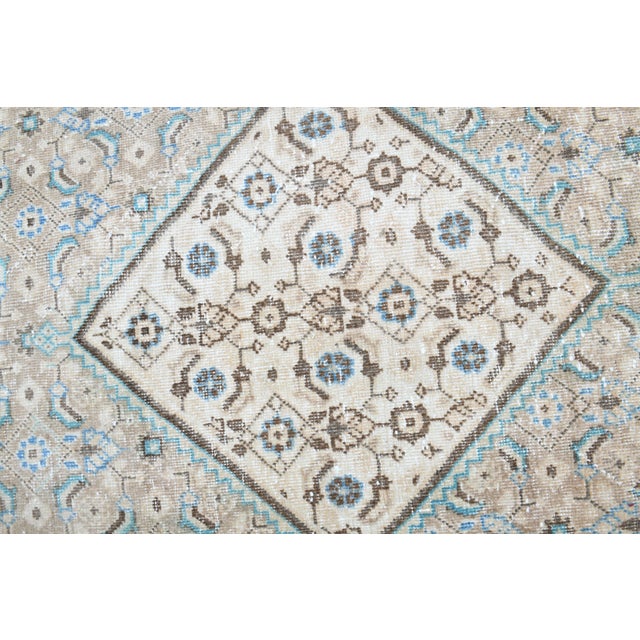 Coffee 1970s Vintage Persian Handmade Wool Cotton Brown Area Rug For Sale - Image 8 of 11