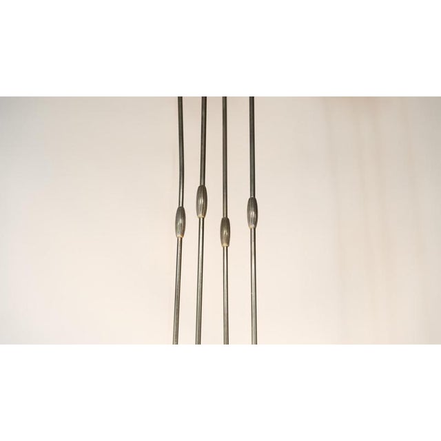 Large Art Deco Ceiling Light in Glass and Metal, France, 1930s For Sale - Image 9 of 16