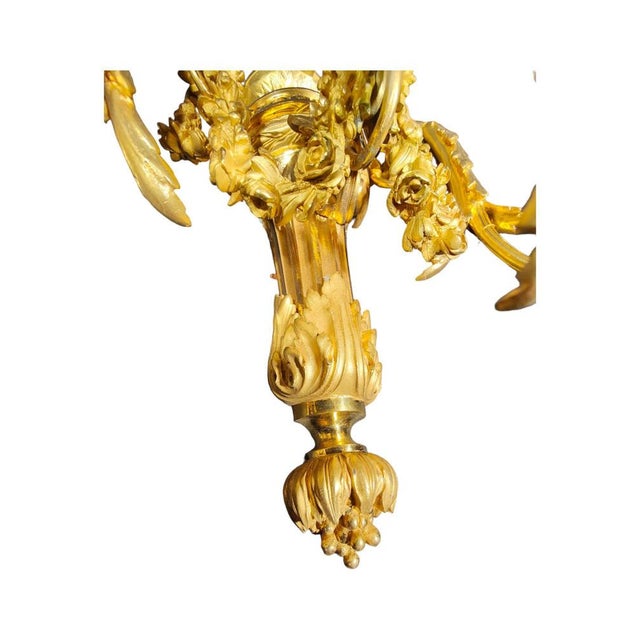 Gold Italian Empire Sconces in Gilded Bronze, 1750s, Set of 2 For Sale - Image 8 of 14