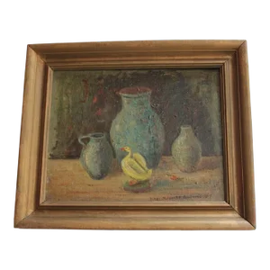 Elaine Plishker Auchmoody Still Life With Duck Oil on Canvas
