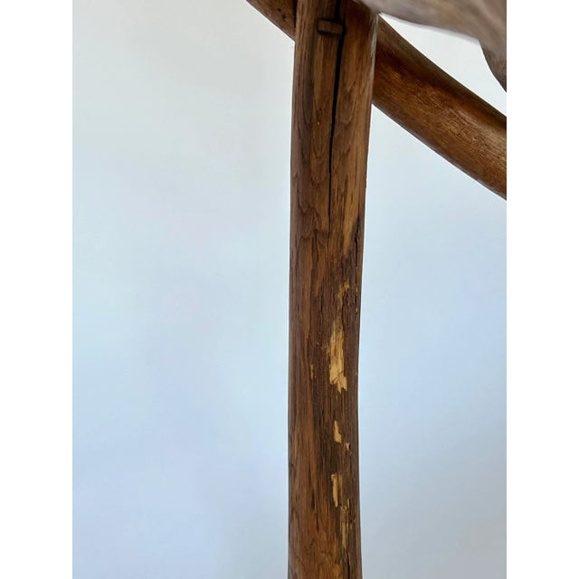 Antique Handmade Wood Chair with Slat Seat For Sale - Image 10 of 13