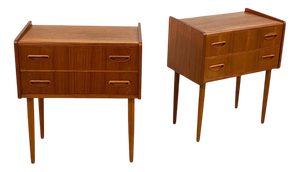 Danish Teak Bedside Tables by Edmund Jørgensen, 1960s, Set of 2