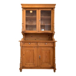 Antique Gründerzeit Kitchen Cupboard in Softwood, 1890s For Sale