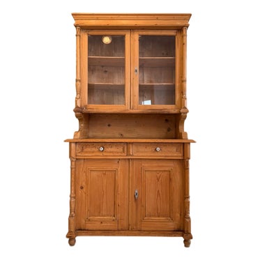 Antique Gründerzeit Kitchen Cupboard in Softwood, 1890s For Sale