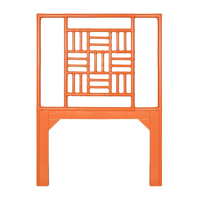 Not Yet Made - Made To Order Finn Platform Bed Twin Extra Long - Orange For Sale - Image 5 of 12