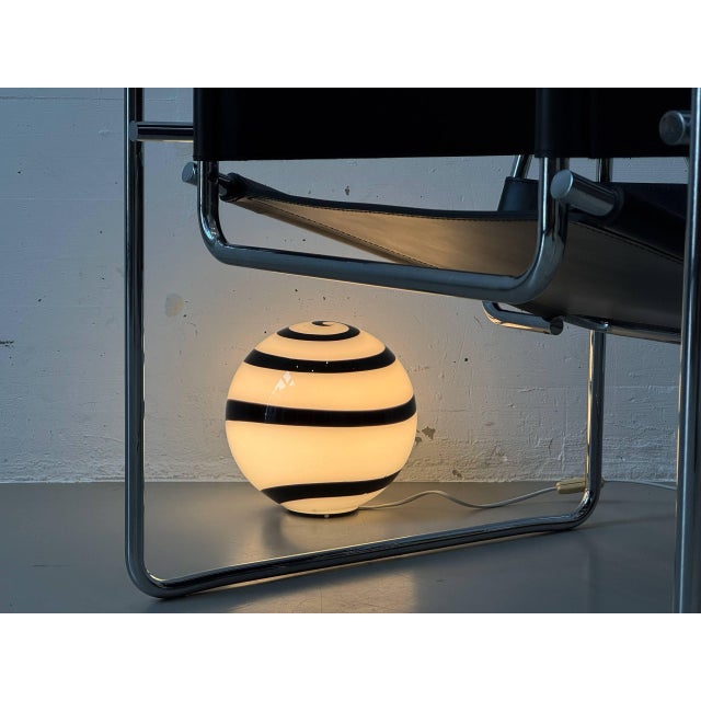 Large Glass Lamp with Zebra Pattern from Wofi Leuchten, Germany, 2000s For Sale - Image 11 of 18