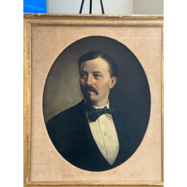 19th Century Oil Portrait of Elting Family Member by C. L. Lewin – Ulster County, New York Antique 19th Century Oval Oil...
