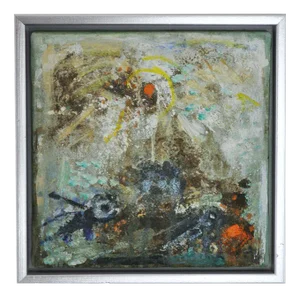 Mette Birckner, Abstract Impressionism Painting, A Fairytale with Birds (2), 2009, Oil on Canvas, Framed