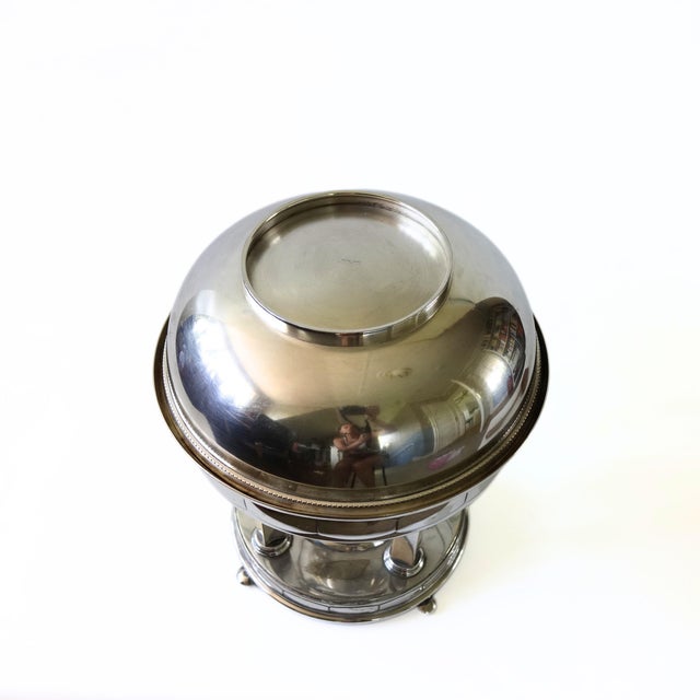 Metal Large Standing Silver-Plated Terrine, Sweden, 1900s For Sale - Image 7 of 8