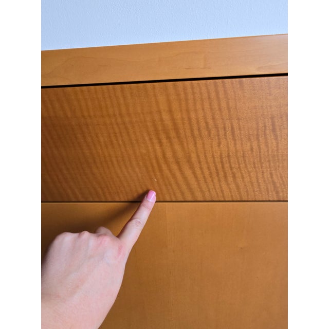 Frank Lloyd Wright Inspired Sideboard Maple Modern Credenza Cabinet For Sale - Image 9 of 12