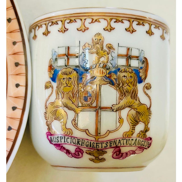 Antique 19th Century Chinese Export Porcelain Armorial Demitasse East India Co. For Sale In San Francisco - Image 6 of 7