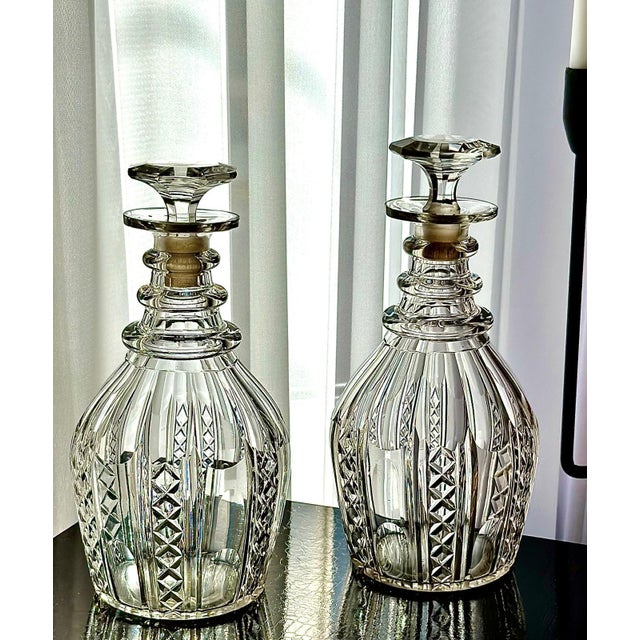 Victorian Cut Crystal Decanters, England, 1890, Set of 2 For Sale - Image 8 of 8