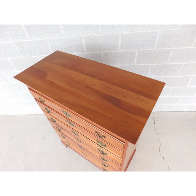 Traditional Century Furniture Georgian Style Henry Ford Museum Cherry Chest 41.25"w For Sale - Image 3 of 15