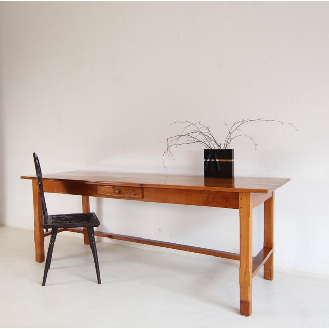 Vintage Cherrywood Dining Table For Sale - Image 4 of 18