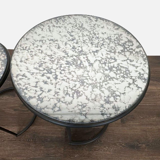 Pottery Barn Pottery Barn Mirrored Nesting Tables For Sale - Image 4 of 4