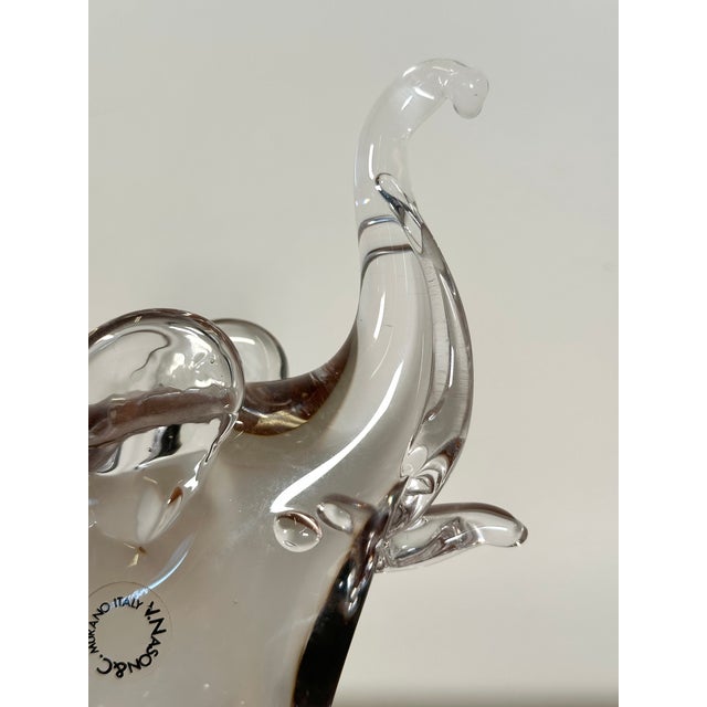 Murano Glass Elephant by Vincenzo Nason & Co., 1970s For Sale - Image 10 of 13