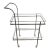 1970s Chrome and Glass Bar Cart For Sale