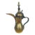 Circa 1950 Vintage Middle Eastern Dallah Arabic Brass Coffee Pot For Sale