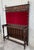 19th Large Carved Spanish Solid Walnut Coat Rack Stand with Red Velvet Back For Sale - Image 17 of 18