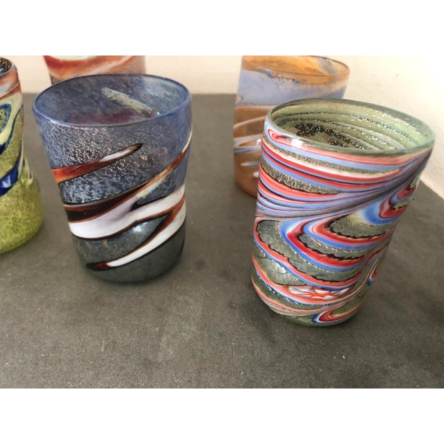 2000s "Murrisa Murano Glass" Glasses- Set of 6 For Sale - Image 9 of 13