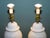 Vintage Cream Porcelain Lamps, 1970s, Set of 2 For Sale - Image 3 of 16