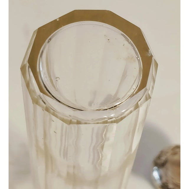 Early 21st Century English Sterling Silver Glass Dresser Vanity Bottle For Sale - Image 5 of 13