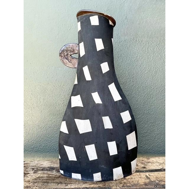 Vintage Postmodern Monumental Original Studio Pottery Vase For Sale In West Palm - Image 6 of 12