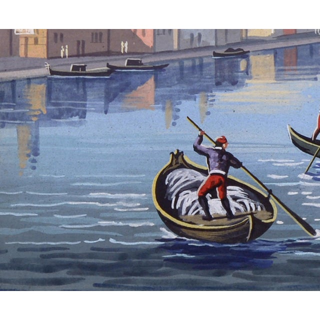 1990s Italian Artist, The Giudecca Canal, 1990s, Gouache on Cardboard, Framed For Sale - Image 5 of 7