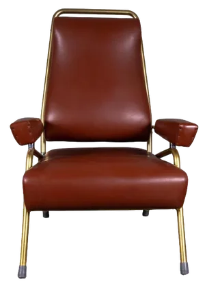 Vintage Brown Skai Armchair
