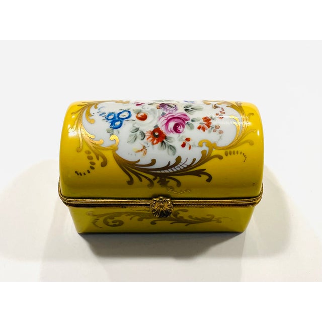 French Provincial Early 20th Century Made in France Hand Painted Porcelain Tray Desk Set- 3 Pieces For Sale - Image 3 of 12