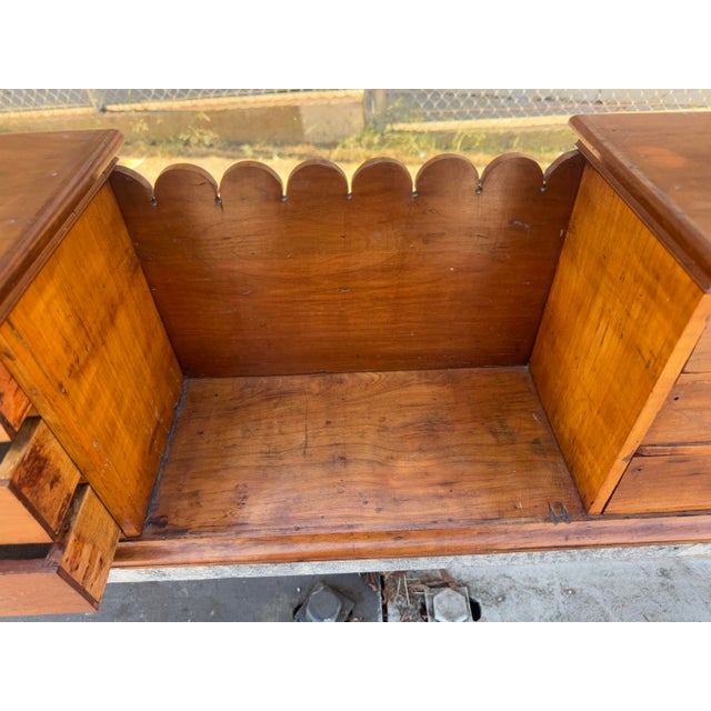 Gorgeous, antique American table top cabinet/organizer made of solid maple with white porcelain knobs. Solid and sturdy,...